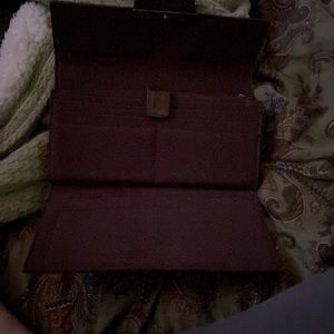 Brown faux leather jones New York wallet